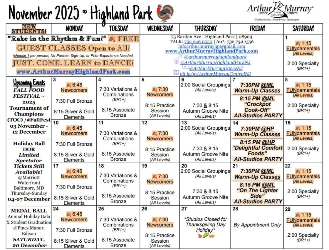 November 2025 HP Calendar